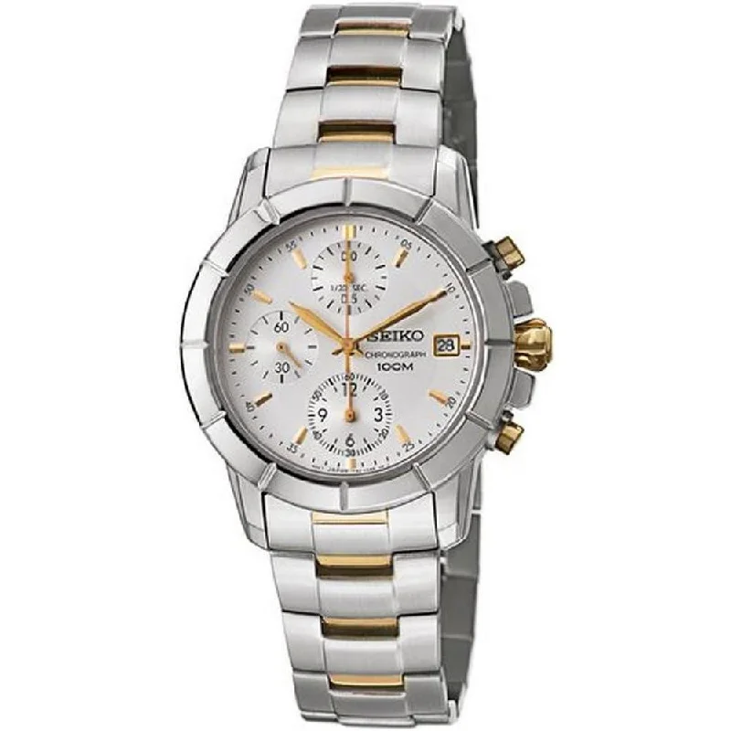 seiko SNDY25P1  Two Tone Bracelet Chronograph  Women's Watch