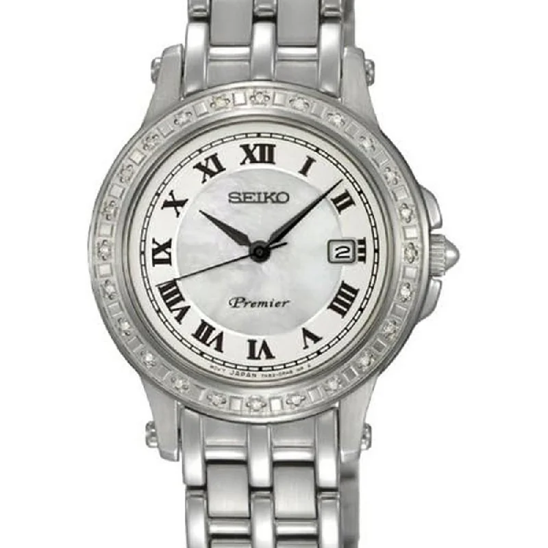 seiko SXDE57P1 Women's Watch Analogue Quartz Silver Stainless Steel Strap