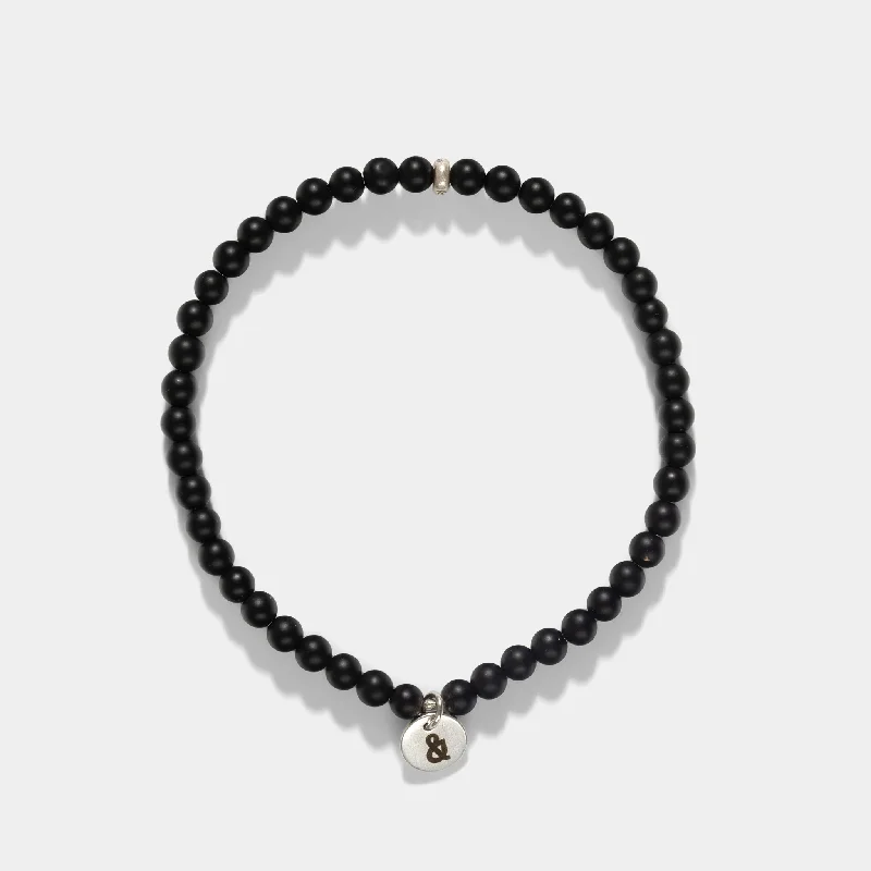 Shadow Nova - Onyx and Silver Bracelet