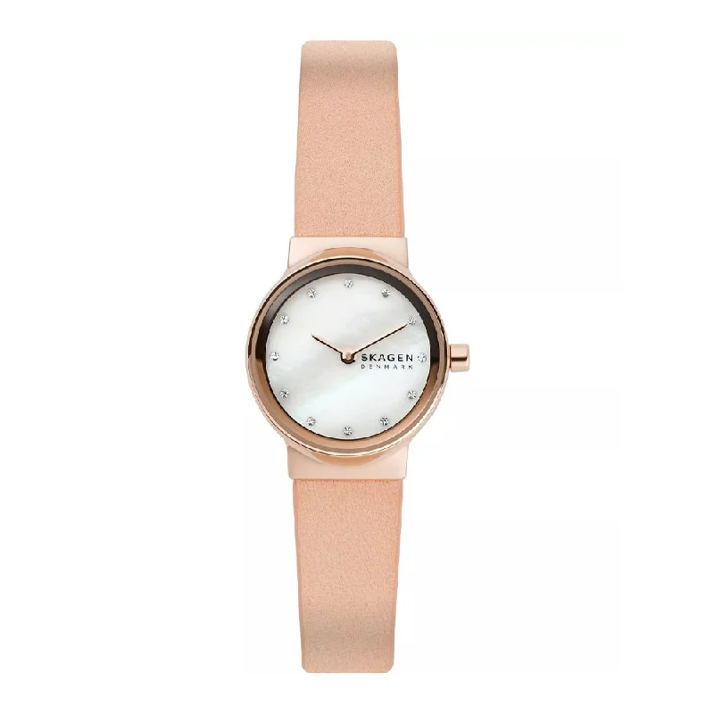 SKAGEN SKW1113  Freja Two Hand Pink Leather Women's Watch