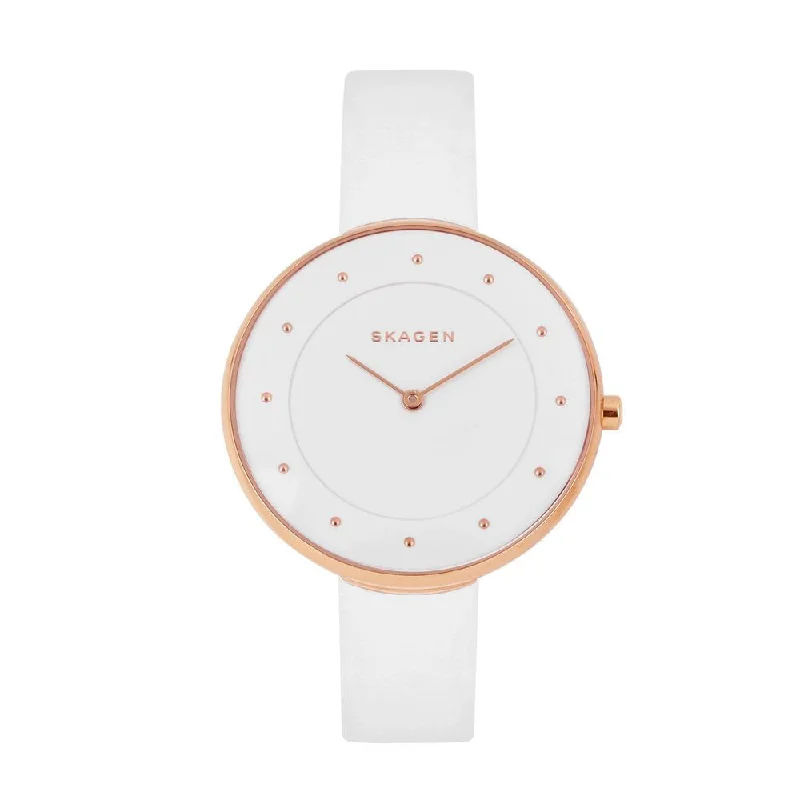 SKAGEN SKW2291 Gitte White Dial White Leather Women's Watch