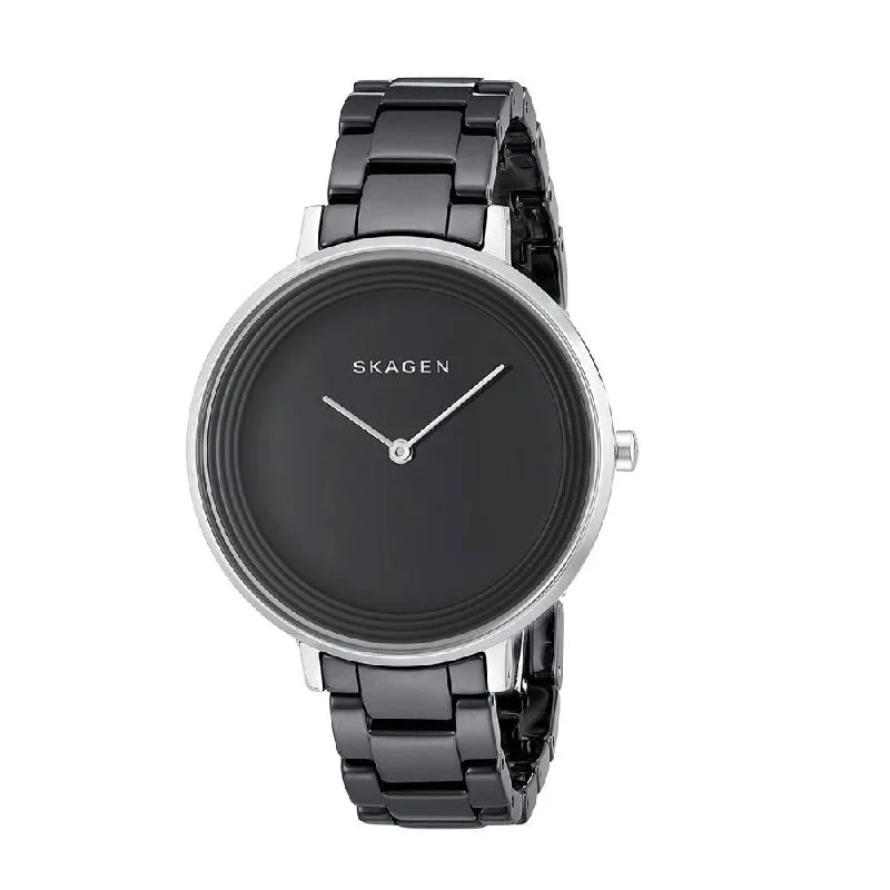 SKAGEN SKW2303 Ditte Black Dial Black Ceramic Women's Watch