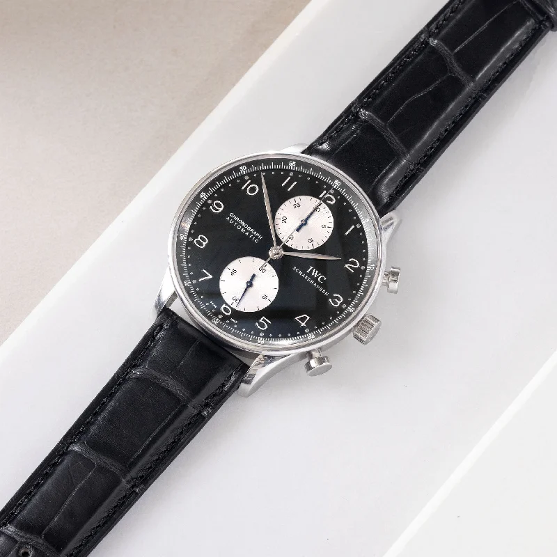 Strap for IWC Portugieser 20 mm - The Black Full Cut Alligator Watch Strap