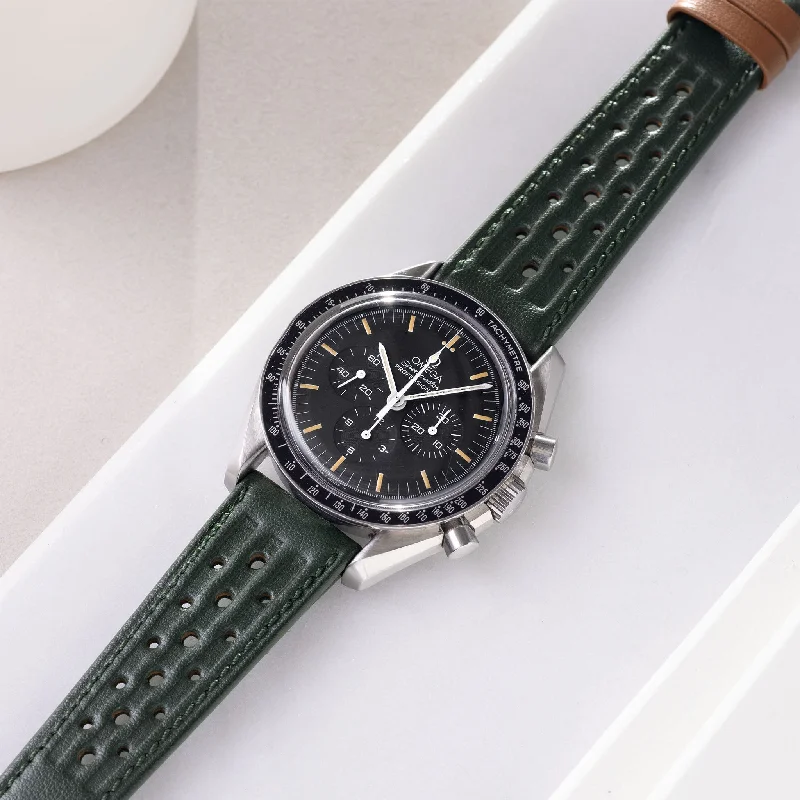 Strap for Omega Speedmaster Professional - Racing Green Speedy Leather