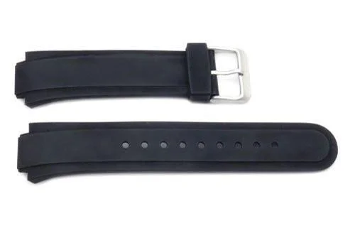 Swiss Army Black Rubber Peak II 23/15mm Watch Strap