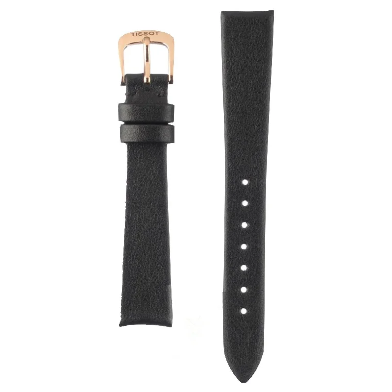 Tissot 15mm T-Wave ll Black Leather Strap