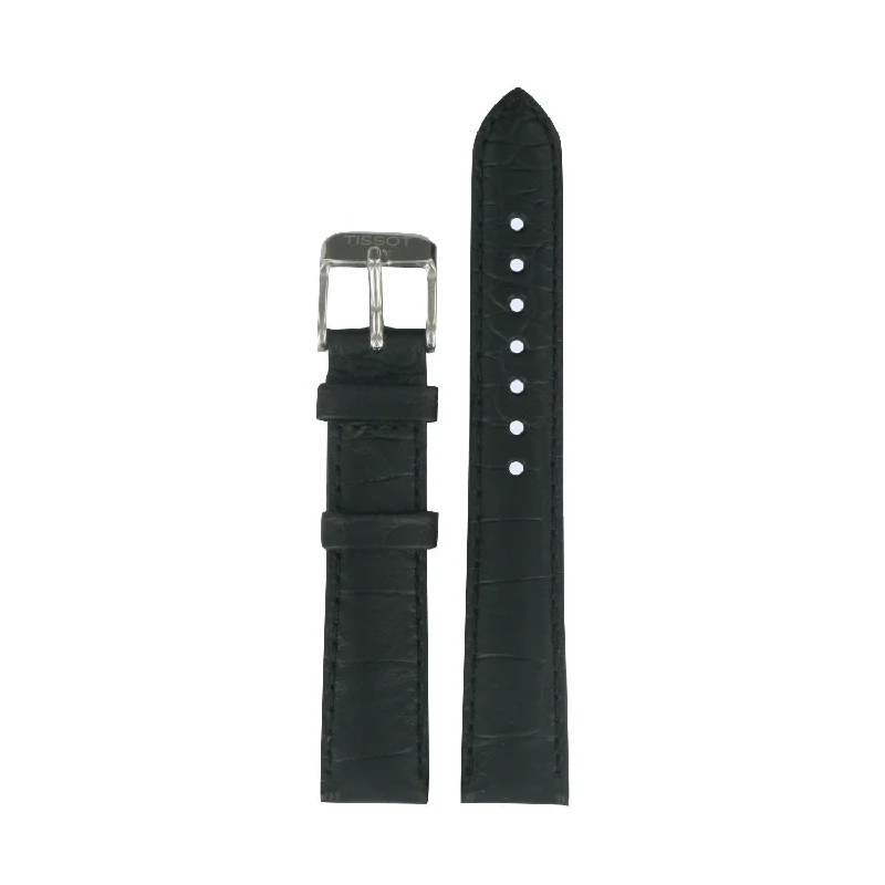 Tissot 16mm T-One Black Leather Strap