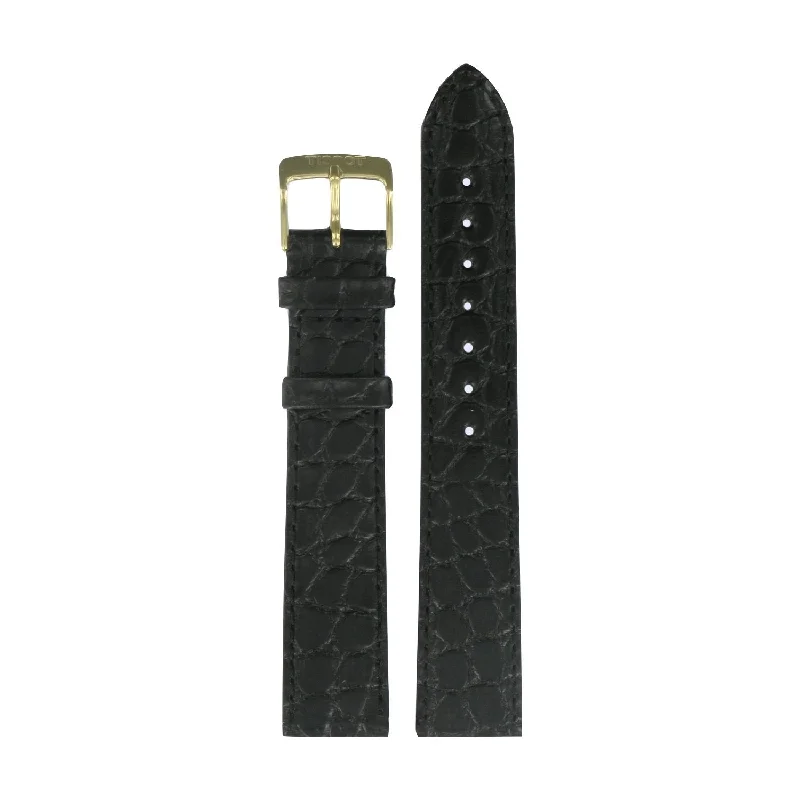 Tissot 18mm Ligne Suede Black Leather Strap