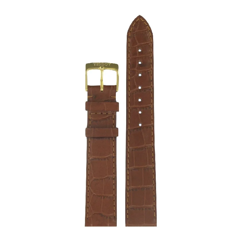 Tissot 18mm New Helvetia Brown Leather Strap