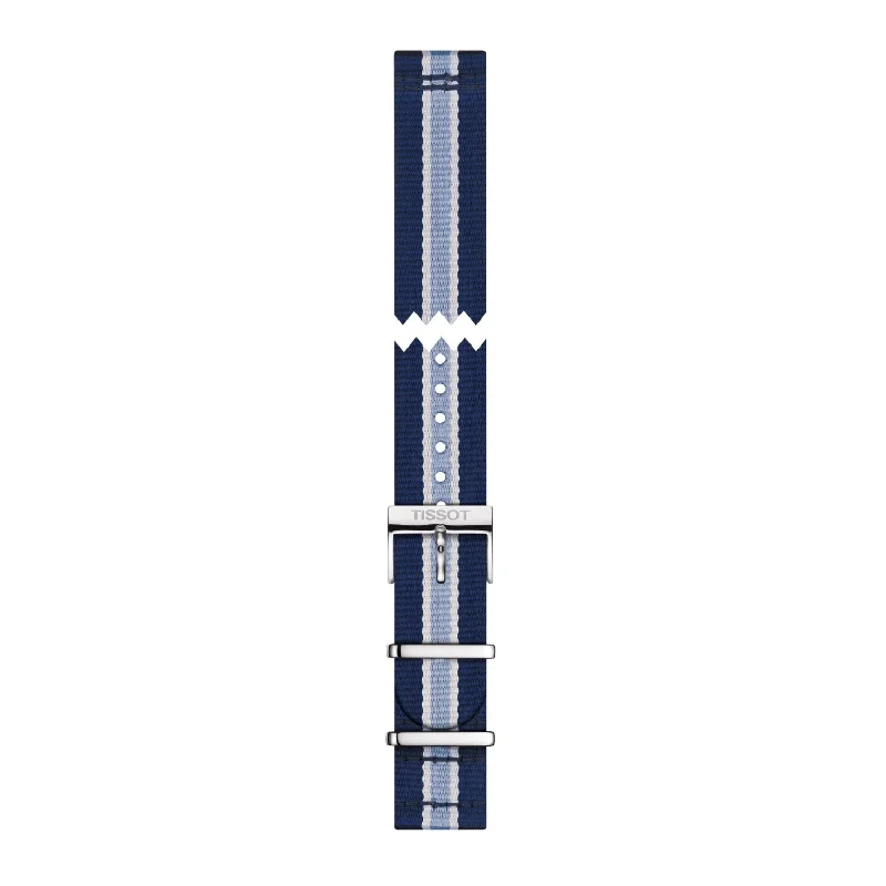 Tissot 19mm Quickster Blue & White Textile Strap